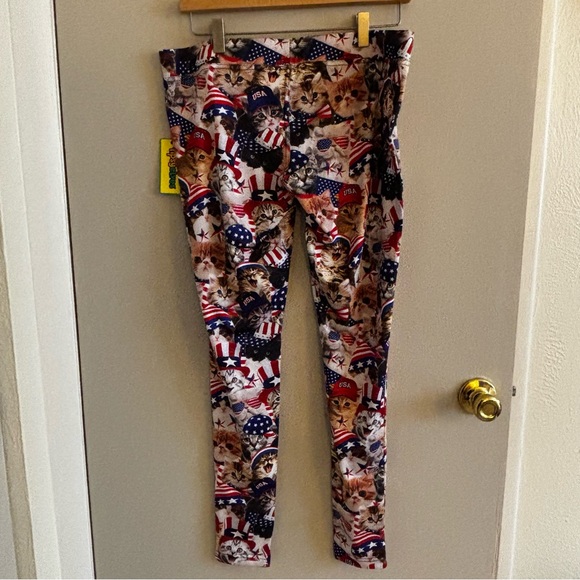 Tipsy Elves Patriotic Kitty Leggings - Picture 2 of 6